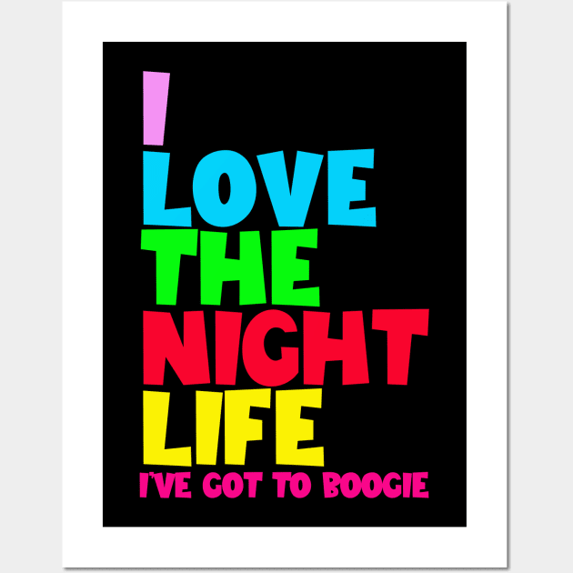 I LOVE THE NIGHT LIFE ( DISCO ROUND ) Wall Art by ölümprints